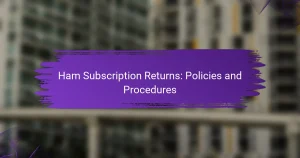 Ham Subscription Returns: Policies and Procedures